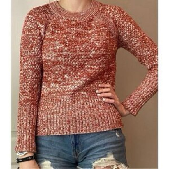 Universal Thread Sweaters - Universal Thread Marled Rust & Cream Knit Sweater Size Large